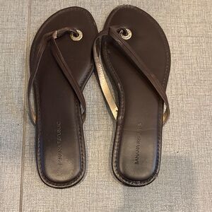 Banana Republic brown flip flops